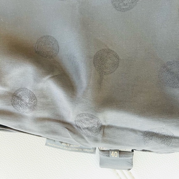 NWT! VERSACE COUTURE Black Mini Skirt w/ Red + Pink Art Deco Design Size 40 - Picture 8 of 15